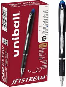 -Ball 74396PP - Recambio para bolígrafo de punta redonda (1.0 mm), Punta gruesa, Negro, 12-Count - Tinta negra, punta gruesa - Ver 10
