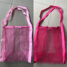 1 pieza Bolso de playa de mujer de secado rápido para verano, bolsa grande con capacidad multifuncional de unicolor con malla para hombro para guardar equipo y juguetes de natación