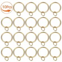10Pcs/30Pcs/50Pcs 1.5-Inch Open-Hole Metal Curtain Rings, Hanging Rings And Hooks, For Curtain Rods, Shower Curtains, Living Room, Bathroom (Gold, Black, Silver)