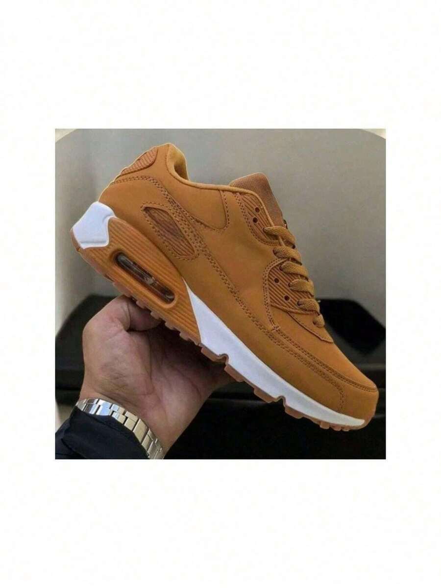 90 Essential White Sneakers IMMEDIATE SHIPPING - Rust Brown - View 1