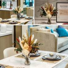 60 Pcs White Pampas Grass ,17 Inch/45 Cm Dried Pampas Grass Branches Decor For Wedding Home Kitchen Garden Party Photographing Flower Arrangement Vase Decor - Nhiều màu - Xem 5