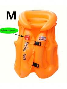 1 件充气游泳背心 - 可调节夹克，适合游泳训练、水上生存和学校活动，蓝色，浮力舒适贴身，配有可调节肩带