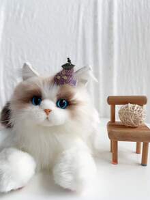 5件全包布宠物鸭嘴夹，可爱猫咪发饰，宠物装饰品，适用于狗狗 - 紫色 - 查看 7