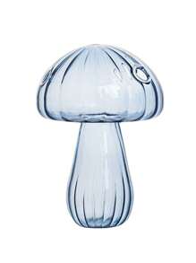 1 Dopamine-Colored Mushroom Glass Vase, Suitable For Green Plant Flower Arrangement, Home Decoration Vase, Wedding Flower Arrangement Vase, Table Decoration