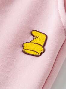 mini bala Dumbo Collab Baby Girl Set Soft Long Sleeve Top + Pants Fall Outfit - Milky White - View 8