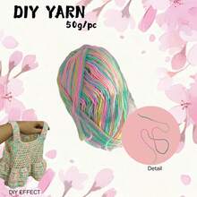 50克/条DIY纱线-用于帽子、包包、毛衣 - 彩色 - 查看 3