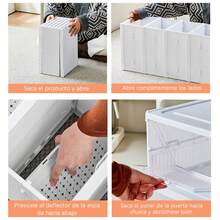 6-Layer Transparent Shoes Box Thickened Foldable Sneaker Shoe Organizers Stackable Dustproof High-Top Cabinet Shoe Rack Shelf - trắng - Xem 11