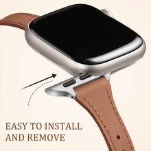 Cinturini in pelle sottili compatibili con Apple Watch da 38mm, 40mm, 41mm, 42mm, 44mm, 45mm, 46mm, 49mm, cinturini in pelle di prima scelta, sottili, per Apple Watch Ultra SE Series 10/9/8/7/6/5/4/3/2/1