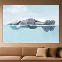 Framed 1PC Kawss Poster Kawaii Kaw Poster  Canvas Art Printing Living Room Corridor Room Decoration Kawss Figure Canvas Wall Art Men HypebeastRoom Decor - 框架 - 查看 1