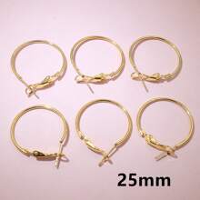 20pcs 15-30mm Earring Clip On Hoops Round Big Circle Hoop Hooks Earrings DIY Jewelry Making Accessories Findings