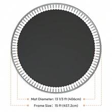 Trampoline Jumping Mat Replacement 13.3' For 15ft Round Frame 96 Ring 7" Spring