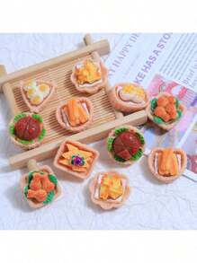 1/5/10/20/30 件迷你食物玩具套装、零食玩具套装、野餐篮食物玩具、逼真的糕点、逼真的食物、DIY 工艺用品、树脂装饰、家居装饰小雕像、微型模型展示、玩具屋配件、学校用品、返校