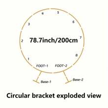 多功能圆形背景架，适用于婚礼、生日、周年纪念和毕业典礼。耐用铁质圆形婚礼背景架，配有快速拆卸夹，优雅派对装饰，适合生日派对。 - 金色 - 查看 16