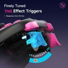 EasySMX X05 多平台游戏控制器，带霍尔效应操纵杆，三模式连接，兼容 PC/Android/IOS/NS/平板电脑，适用于黑神话悟空 - 黑紅色 - 查看 5