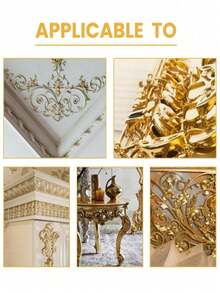 Błyszcząca złota farba foliowa, metaliczna złota farba do dekoracji ścian/znaków (ulepszona wersja wysyłana jako pierwsza)