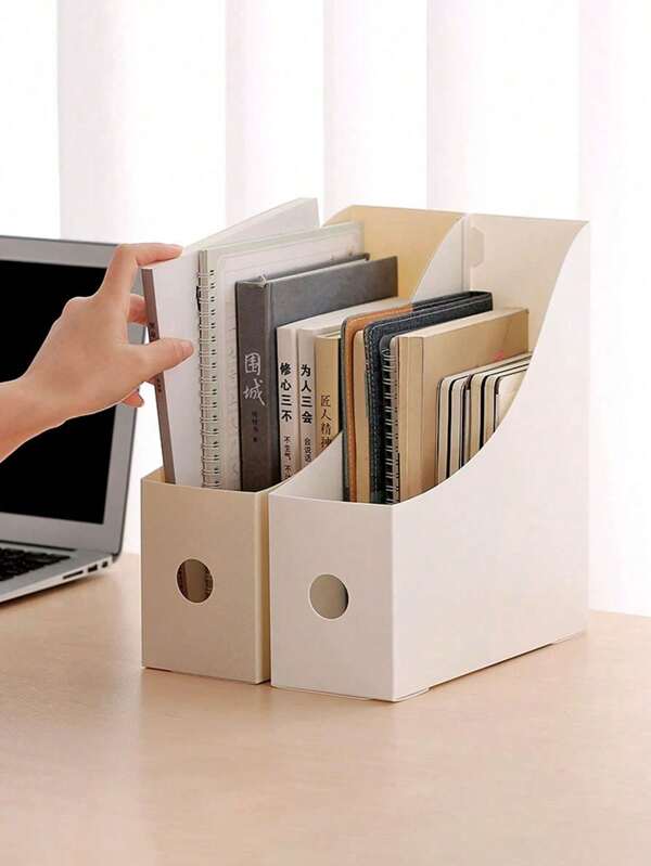 1pc,Desktop File Rack Students Use Data Rack Office Supplies To Organize Plastic Bookshelves File File Storage Box, School Season,School Supplies,Back To School