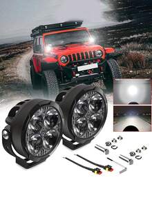 2pcs Car LED Mini Lights Automotive Work Light Square Forklift Light Bracket Project Auxiliary Lighting For Agricultural Machinery - Multicolor - View 13