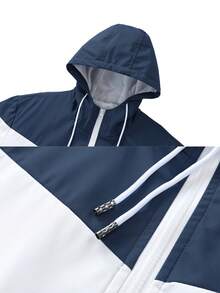 Alpha Camp 男士休闲运动套装，外套和裤子，运动时尚，适合年轻男士，春秋皆宜 - 藏蓝色 - 查看 7