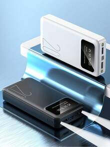 10000mAh High-Performance Powerbank Charger Compatible With Android/Apple Devices, With USB/Type-C/Micro USB Ports, LED Digital Display Screen, Suitable For Anniversary/Birthday/Christmas Gifts, Applicable For Various Phones/Tablets, K8 Outdoor Emergency Backup Battery Portable Power Bank