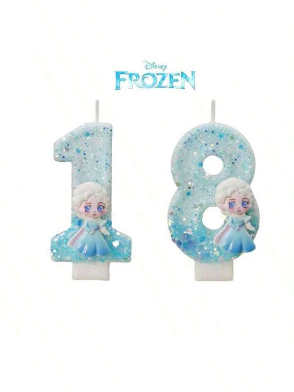 Disney Disney FROZEN ELSA Princess Themed Cute Candle Birthday Cake Decorative Bougie Creative Cartoon Girls Celebration Party Supplies Wholesale