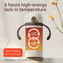 1pc Insulated Baby Bottle, For Infants 1-3 Years Old, Children's Drinking Cup With Straw - Multicolor - View 11