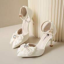 Women Pumps - 時尚方扣黑色5cm跟高 - 查看 1