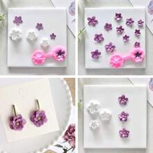 1pc/3pcs Petal Shaped Clay Cutter Set, Polymer Clay Cutters For Earring Making, Jewelry Crafting - Round Petals - View 4