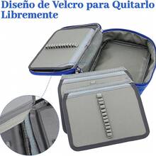 Estuche para de gran capacidad caja de con 72 ranuras multiuso escolares vuelta al cole [Material Premium] Hecho de tela Oxford de alta calidad y forro 420D, le da un toque increíble y tiene una - Azul - Ver 5