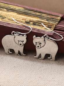 1 Pair Retro Bohemian Style Labrador Dog Shaped Earrings, Gift Jewelry Suitable For Women/Dog Lovers Daily Wear