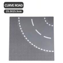 Bloques de construcción de partículas pequeñas, escena de arquitectura de ciudad, base de bloques de construcción de intersección de carretera en forma de T, juguete de construcción, regalo, escena de juguete