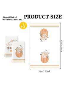 2 Pcs Autumn Pumpkin Dish Towels Sweet Home Thanksgiving Kitchen Microfiber Dish Towels Maple Leaf Polka Dot Absorbent Dish Cloths For Housewarming Counter Cleaning Hand Towels