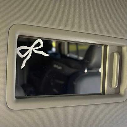 2pcs/Set Bowknot Car Rearview Mirror Sticker, With Bowknot, Suitable For Car Window Stickers, Exquisite Car Stickers, Suitable For Cars, Computers, Bicycles, Suitable For Cute Bowknot Stickers On Mirrors, Car Decoration Accessories