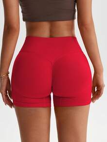 TCVC Quần short thể thao yoga nữ, thân thiện với da và đa năng, độ co giãn cao, ôm sát bụng, nâng đỡ vòng ba, thích hợp cho yoga trong nhà/ngoài trời, mùa hè thường ngày. - Đỏ - Xem 4