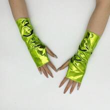 时尚露指亮面PU皮手套 万圣节装扮朋克风保镖嘻哈仿皮表演手套 - 彩色 - 查看 20