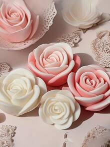 Rose Flower Silicone Mold For DIY Candles - High-Quality Candle Molds For Valentine's Day Gifts, Birthday Presents & Aromatherapy Stone Casting - Easy Release, Durable, And Heat-Resistant - White - View 4