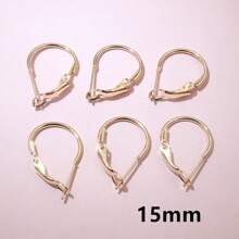 20pcs 15-30mm Earring Clip On Hoops Round Big Circle Hoop Hooks Earrings DIY Jewelry Making Accessories Findings