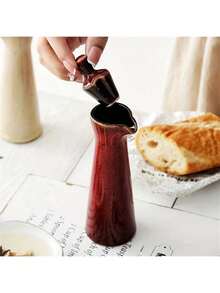 1pc 120ml Kiln-Fired Ceramic Seasoning Bottle, Japanese-Style Ceramic Oil Pot, Soy Sauce Bottle, Vinegar Bottle, Olive Oil Bottle, Creative Condiment Bottle, Kitchen Supplies - Multicolor - View 7