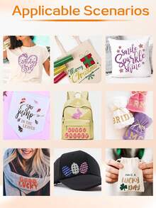 12 Solid Color Glitter Vinyl Sheets, Sparkle Glitter Lettering Film, 30.5cm X 90cm / 12in X 3ft, DIY Pattern Heat Transfer Vinyl - Multicolor - View 8