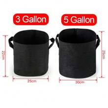 5/10 Pack Plant Pot Grow Bags Potato Fruit Vegetable Garden Planter Growing Bag - Black - View 6
