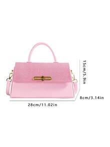 Fashionable, Simple, Fresh Color Matching, Exquisite Handbag, New Style, Classic, Versatile, Highly Attractive Messenger Bag, Niche, Versatile, Elegant Shoulder Bag, Suitable For Commuting, Shopping, Dating - Pink - View 6