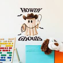 Halloween Wall Decoration, Cute Cartoon Cowboy Style Ghost Wall Stickers, PVC Waterproof Wall Stickers For Rooms, Windows, Wall Decorations For Home Parties, Classrooms, Office Rooms, Decoration Personalized Stickers Halloween Decor Christmas Decoration Thanksgiving Wedding Home Decor Home Decor Fall Decor Autumn Decor Birthday Decorations For Gifts Party Supplies Indoor Holiday Festival Decor Wall Decor Halloween Ornaments - Multicolor - View 2