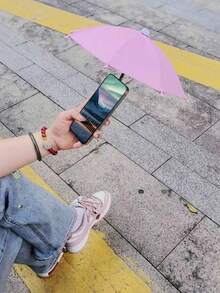 1pc Silicone Pig Shaped Phone Holder Umbrella, Can Provide Sun And Rain Protection Compatible With IPhone, Android Phone, Gift For Birthday, Family, Friends Phone Stand Phone Accessories - View 6