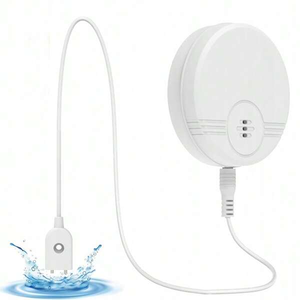 ALARMA CON SENSOR DE AGUA PARA BAÑO DE SÓTANO DETECTOR DE FUGAS DE ALTO VOLUMEN DE 135 DB CON 2 TIPOS DE MONTAJE Y BATERÍA DE LARGA DURACIÓN