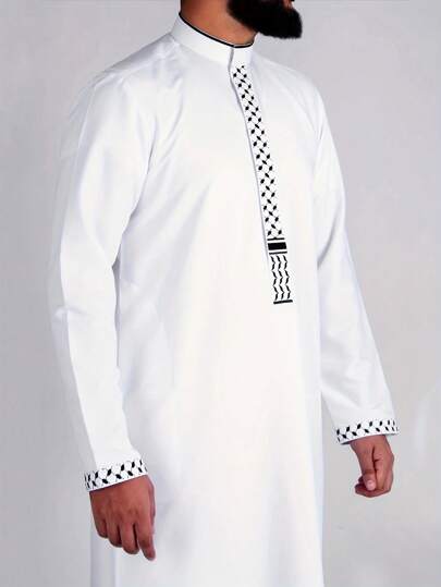 Men's Traditional Middle Eastern Style Casual & Lightweight Business Robe, Quality Polyester Fabric