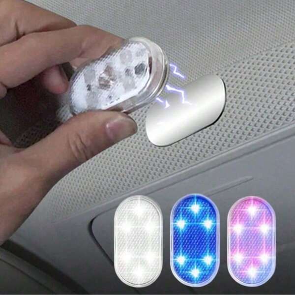 1PC Touch-Activated Ceiling Lamp, LED Car Touch Light, Atmosphere Lights, Car Ceiling Lamp Reading Light, LED Interior Light, LED Lamp, USB Rechargeable, Car Decorations,150mAh