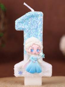 Disney Disney FROZEN ELSA Princess Themed Cute Candle Birthday Cake Decorative Bougie Creative Cartoon Girls Celebration Party Supplies Wholesale