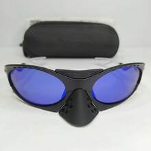 Simple Flat Top Women Fashion Vintage Glasses - 藍片 - 查看 2