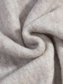 Grey Crew Neck Casual Knit Sweater For Women