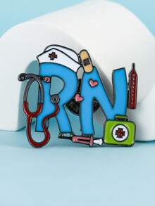 1pc Creative Nurse Lapel Pin Enamel Brooch, Medical Lanyard Badge Decor For Jacket, Suitable As Nurse Graduation Gift - A3-p335 - View 10