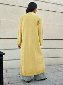 Women's Autumn And Winter Casual Versatile Solid Color Long Cardigan And Woolen Long Jacket, Comfortable And Suitable For Leisure, Daily Life, Dating, Home, Office, Party Gatherings, Festivals, Shopping, Halloween, Christmas, Thanksgiving, Holidays/Fall Women Clothes/Y2k Tops Y2k/Streetwear/Punk